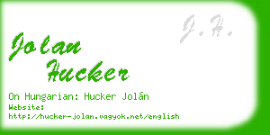 jolan hucker business card